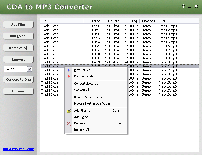 CDA to MP3 Converter 3.2.1159 full